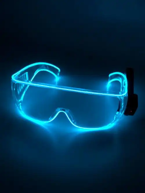 迪士尼(disney)led发光眼镜马赛克蹦迪墨镜el无线护目镜ktv酒吧气氛道