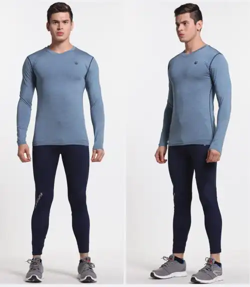 力为运动裤马拉松跑步训练健身紧身裤男长裤 黑色 m