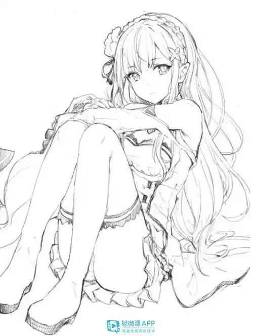怎么画线稿轻松绘画动漫人物线稿
