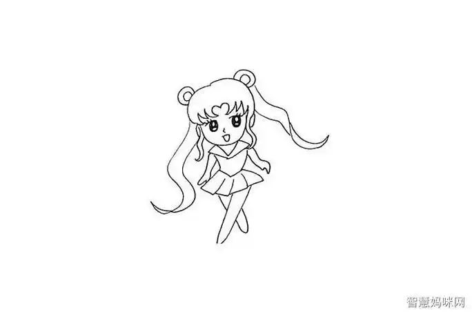 美少女战士简笔画画法步骤