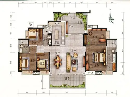 大平层户型图每一款都是极致奢品户型