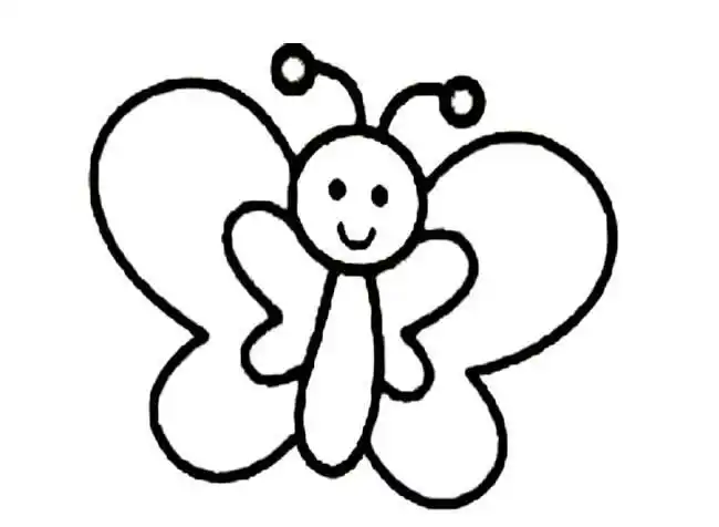 幼儿简笔画动物蝴蝶可爱