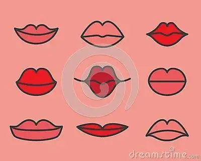 可爱动漫嘴唇简笔画