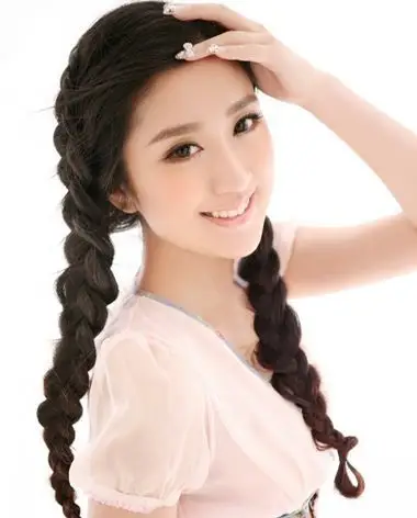 头左右两侧编麻花发型 两侧编麻花辫子发型(3)