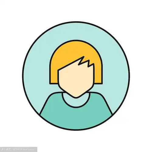 年轻女子的私人头像图标