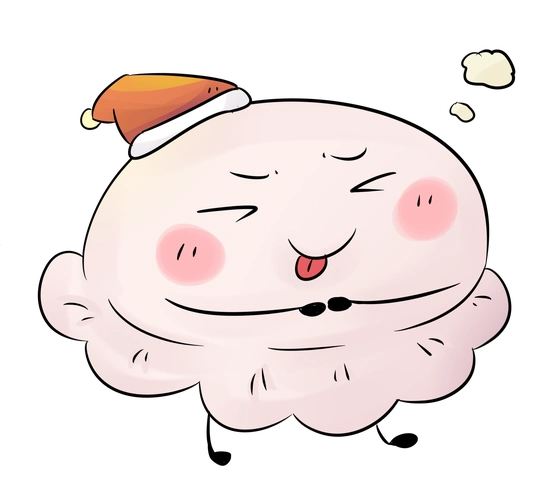 卡通手绘拟人可爱的饺子插画