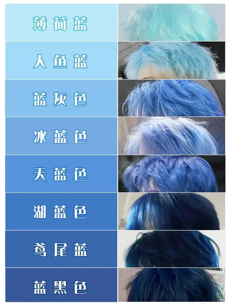 男生高级显白蓝色系发色分享97直接爱住.