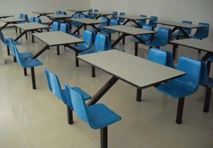 百色员工食堂餐桌椅学生四人位餐桌厂家直销-----健开