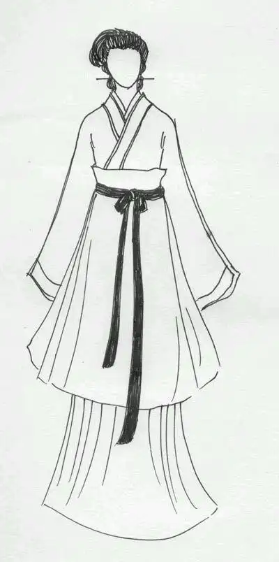 汉朝衣服女装简笔画