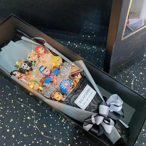 生日礼物男海贼王路飞花束送老公男生浪漫新年情人节送男朋友 蓝色 18