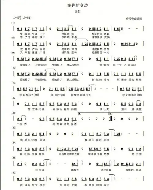 在你的身边盛哲