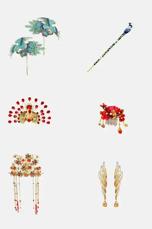 中国风古风配饰发簪免抠素材