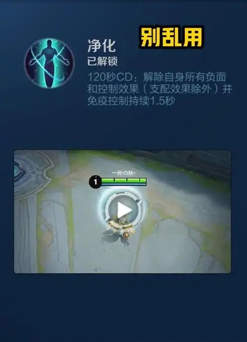 王者荣耀:净化最好不要乱用,遇到这些英雄,是能保命的!