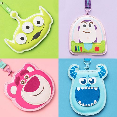 miniso名创优品迪士尼皮克斯系列草莓熊三眼仔苏利文卡套学生卡包