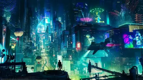 cyberpunk city artur sadlos壁纸