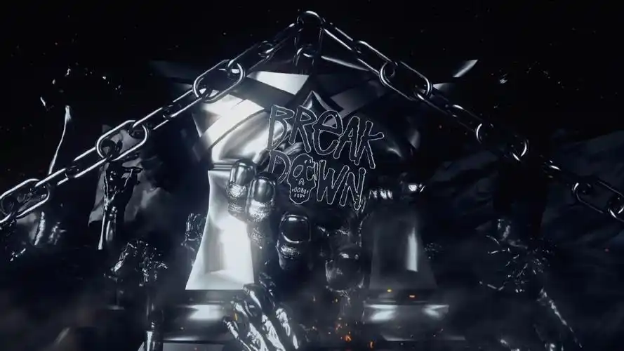 嘻哈说唱led视频背景艺人dj嘻哈说唱logo背景vj素材