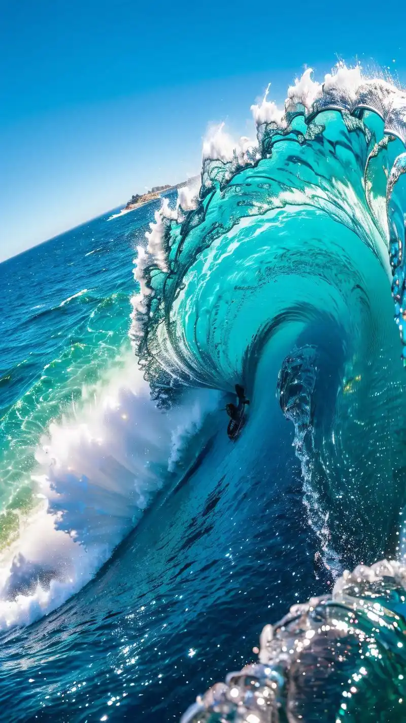 🌊8k超清蓝光海浪壁纸,让你仿佛置身于浩渺的海洋中,感受那波澜壮阔