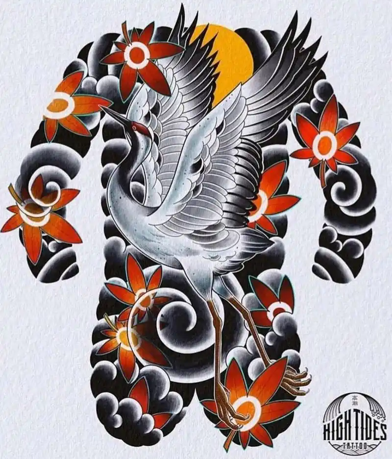 传统满背(2) 满背纹身 纹身素材分享(2)日式传统满背 #传统纹身手稿