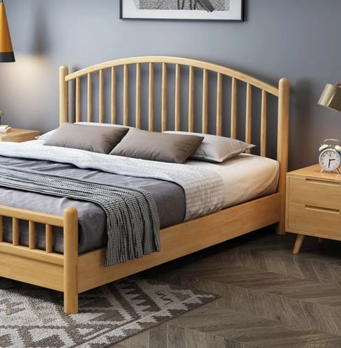 竖琴床头太艺术,设计师钟爱的一款实木床