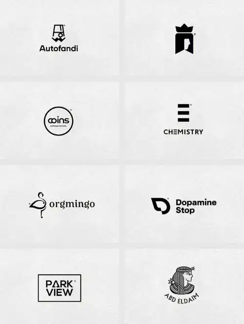 收集了一组简洁英文logo设计一起来学习吧