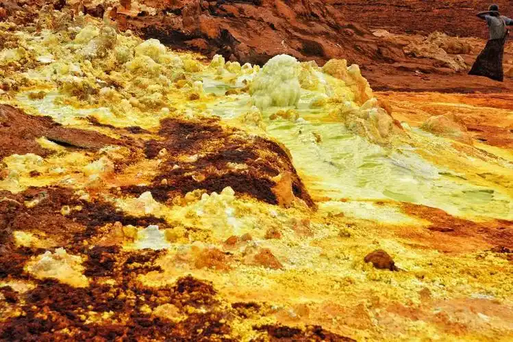 埃塞俄比亚dallol火山硫磺湖,温度常年在50度以上,别样的风景 zt