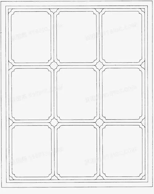 创意九宫格镂空边框