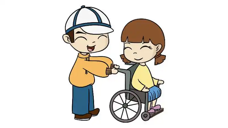 帮助残疾人简笔画画法