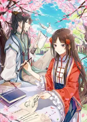 二次元男女系列之"纯美爱情"主题插画图集!执子之手与子偕老