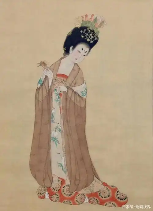 北宋名画《仕女图》(局部临摹作品)