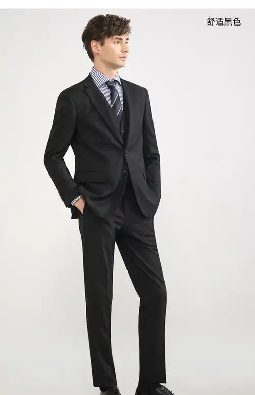 梵逆(faaxneev)轻奢品牌男西装套装正装藏青英伦修身西服外套春夏休闲