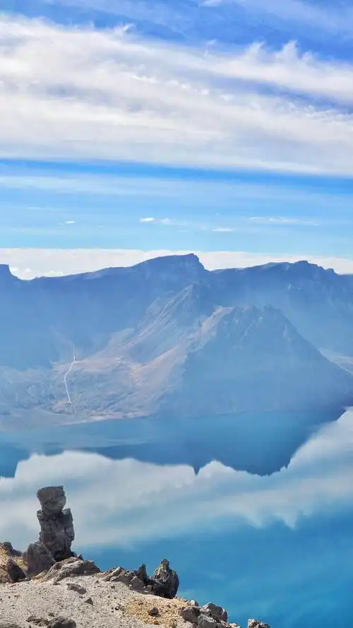 我的手机屏保9月长白山的照片秋高气爽