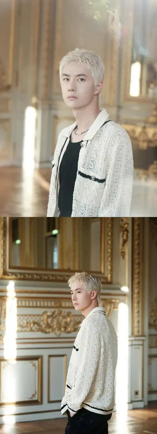 王一博巴黎时装周两套造型,这次挑战了银发#王一博 香奈儿