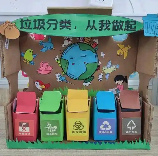 绿色低碳节能先行泗县青少年垃圾分类主题优秀手工作品展示二