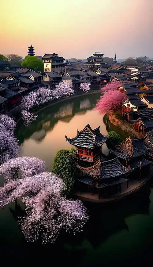 江南亭台楼阁绝美壁纸合集_诗情画意_园林_烟雨