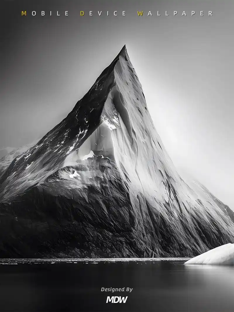 黑白世界的壮丽山峰" 手机壁纸,电脑壁纸,ipad壁纸,高清壁纸,风景壁纸