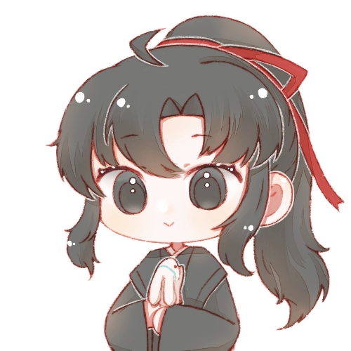 小羡抱兔叽-小动图_魔道祖师忘羡魏无羡q版墨香铜臭绘画作品