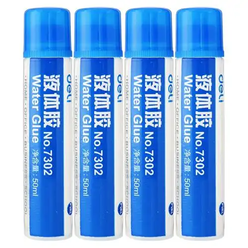 得力文具7302学生液体胶水桌面办公用品美工50ml高粘财务会计粘贴封口