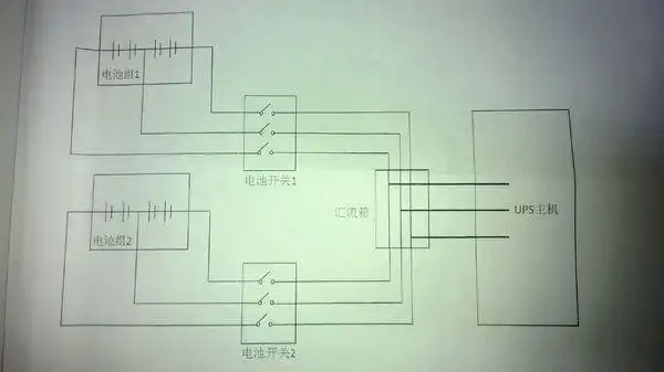 32块12v 100ah ups电池组串联怎样出三根线
