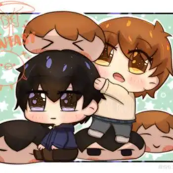 盗墓笔记瓶邪q版绘画作品