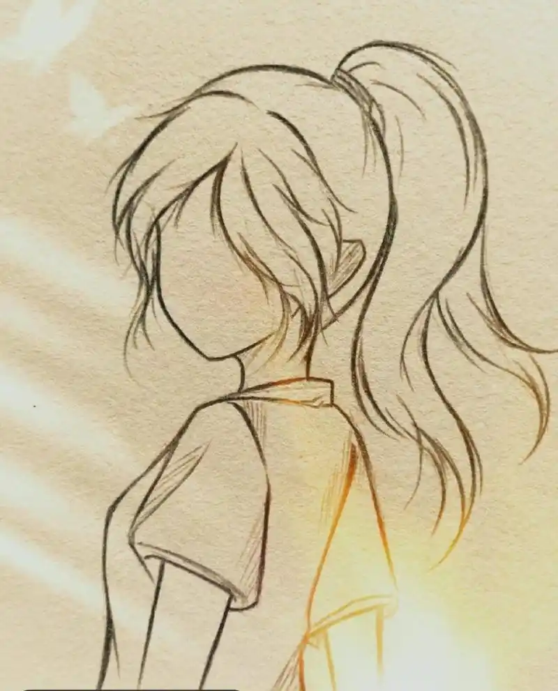 简笔画白月光 白月光