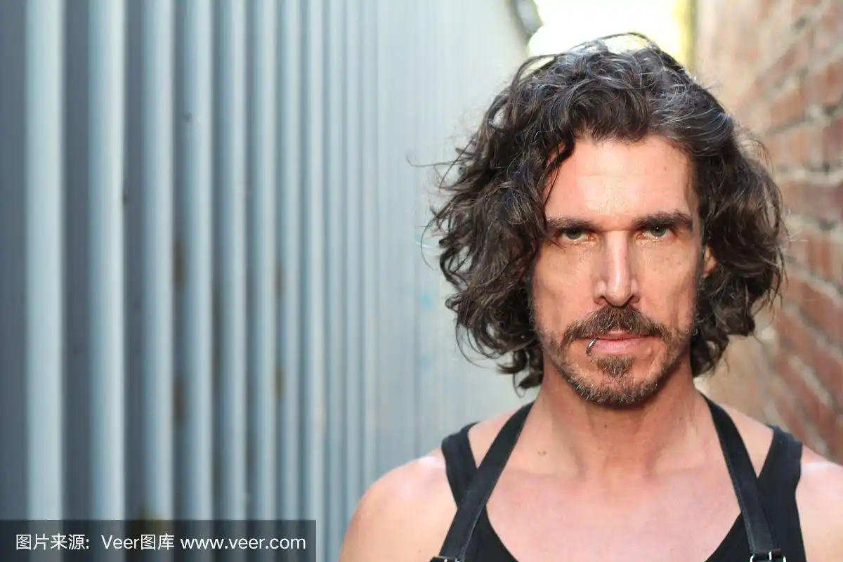 长发,络腮胡子,韧性,男人,坏人