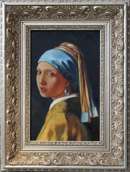 卜珍俊油画临摹作品《戴珍珠耳环的少女》