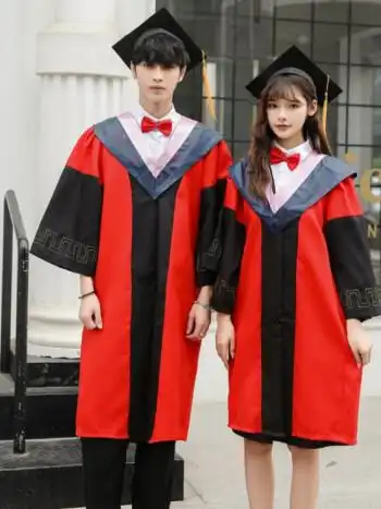 棉致学士服大学生英伦风毕业季衣服拍照班服硕士博士学位服纹医学垂布