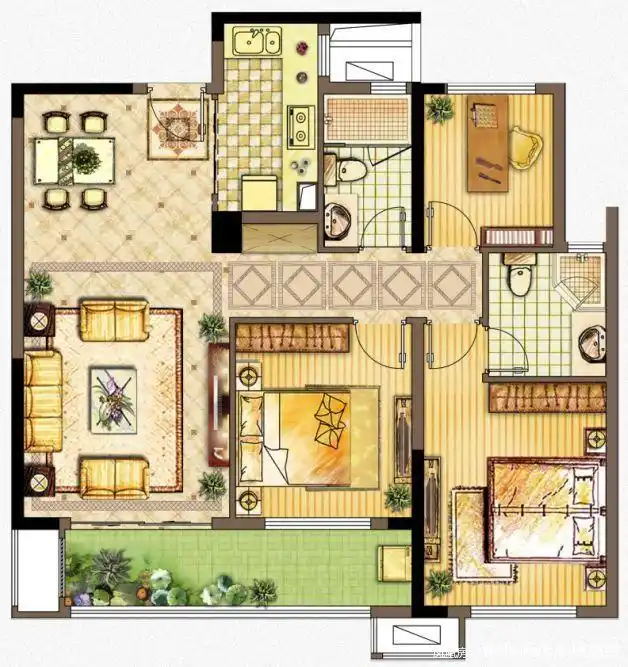 九款面积90平米左右的三房户型,你最喜欢哪一款呢?