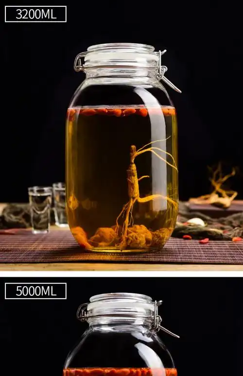药杨梅酒瓶子专用加厚自酿酒坛子10斤密封罐家用_玻璃酒瓶-图铭包装