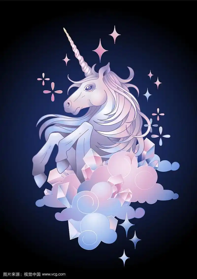 可爱的图形独角兽