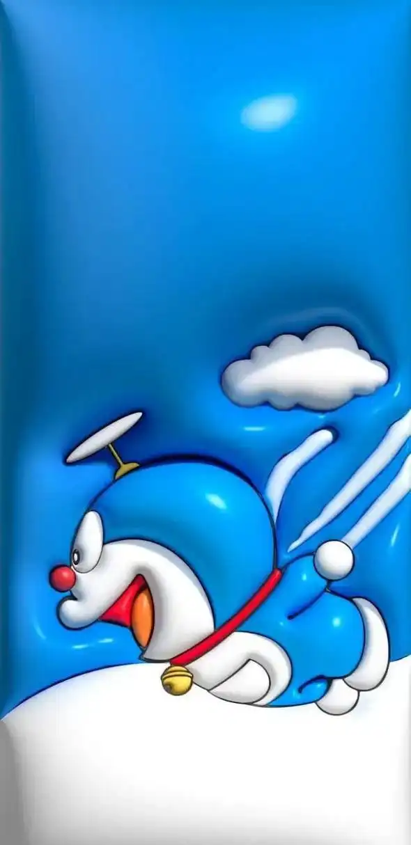 我要上热门# 3d立体凹凸壁纸卡通来也#全屏曲面立体壁纸# #手机壁纸