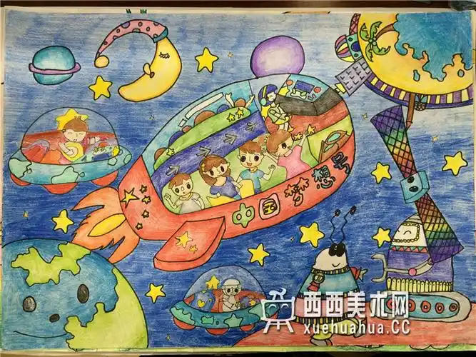 优秀小学生获奖科幻画《中国梦想号》赏析
