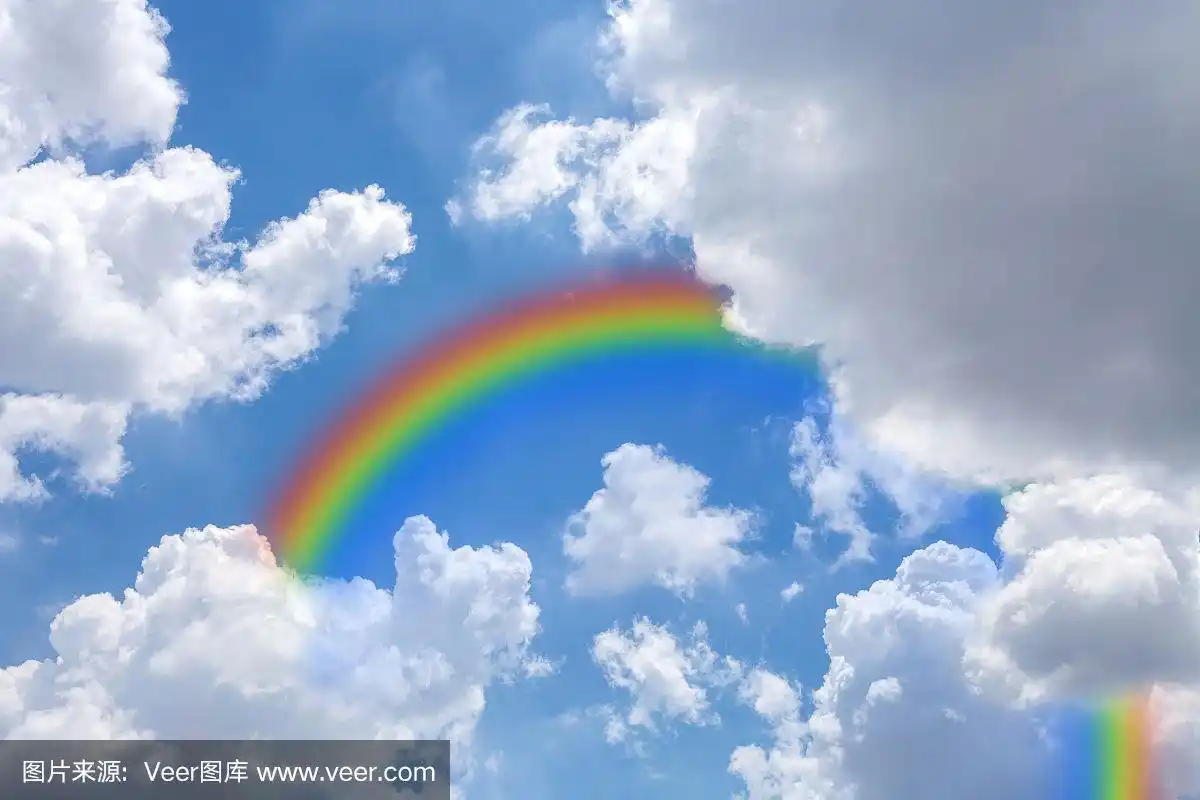 天空有彩虹,自然现象.