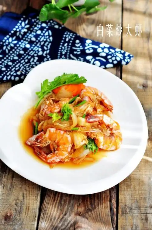 白菜炒大虾的做法,白菜炒大虾怎么做好吃,白菜炒大虾的家常做法 - 京